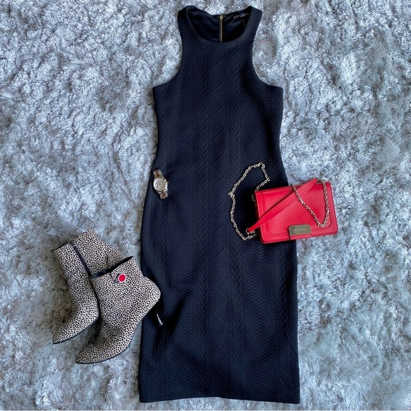 Express Black Racerback Midi Dress Size 2 NWT - Picture 4 of 9